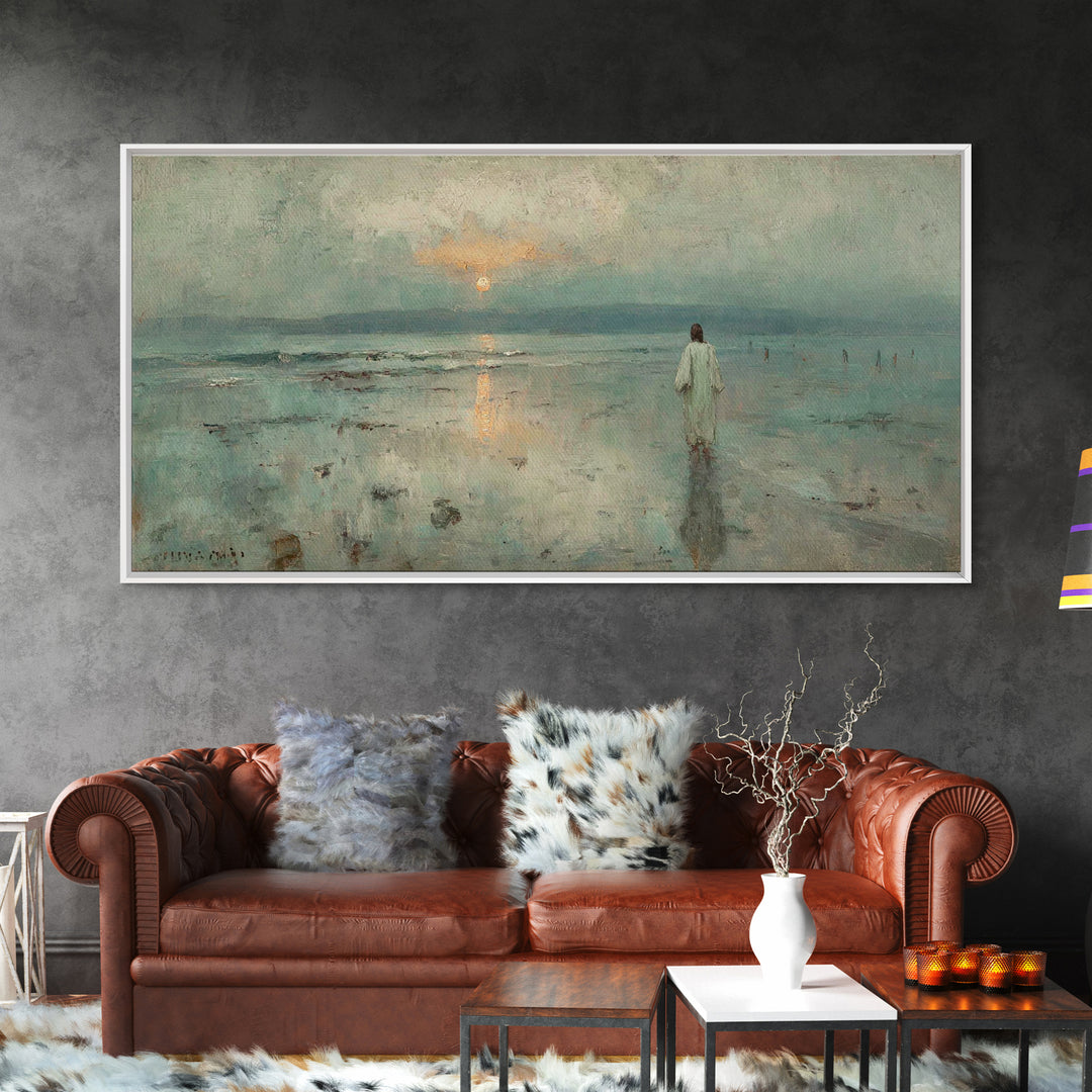 Horizon Grace – Framed Canvas Print – Christian Art Work – Jesus Canvas Art – Christian Wall Art – Subtle Christian Art – Christian Decor F