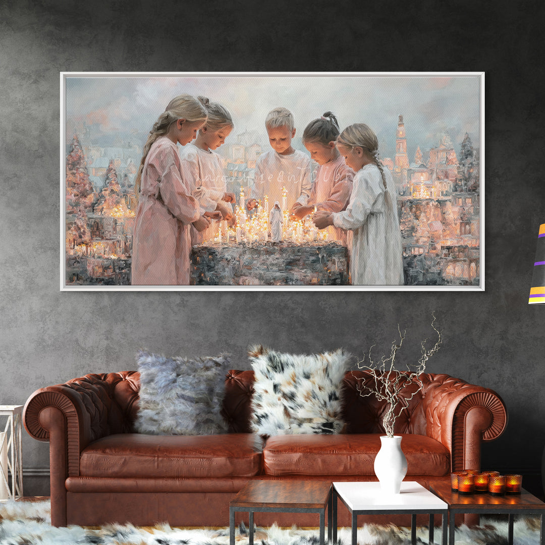 Circle Of Grace – Framed Canvas Print – Christian Wall Art – Christian Art Canvas – Framed Christmas Art – Christian Christmas Art – Christ