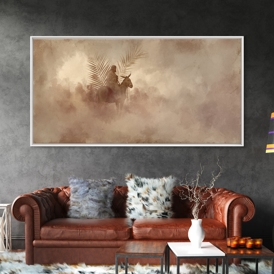 Journey Of Peace | Framed Canvas Print | Christian Wall Art | Christian Art Canvas | Jesus Painting | Christian Decor | Christmas Art