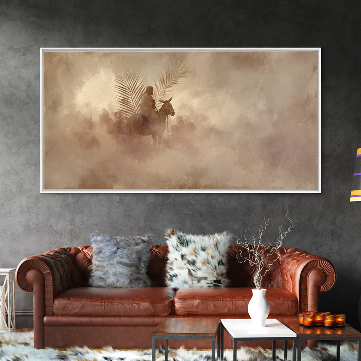 Journey Of Peace | Framed Canvas Print | Christian Wall Art | Christian Art Canvas | Jesus Painting | Christian Decor | Christmas Art