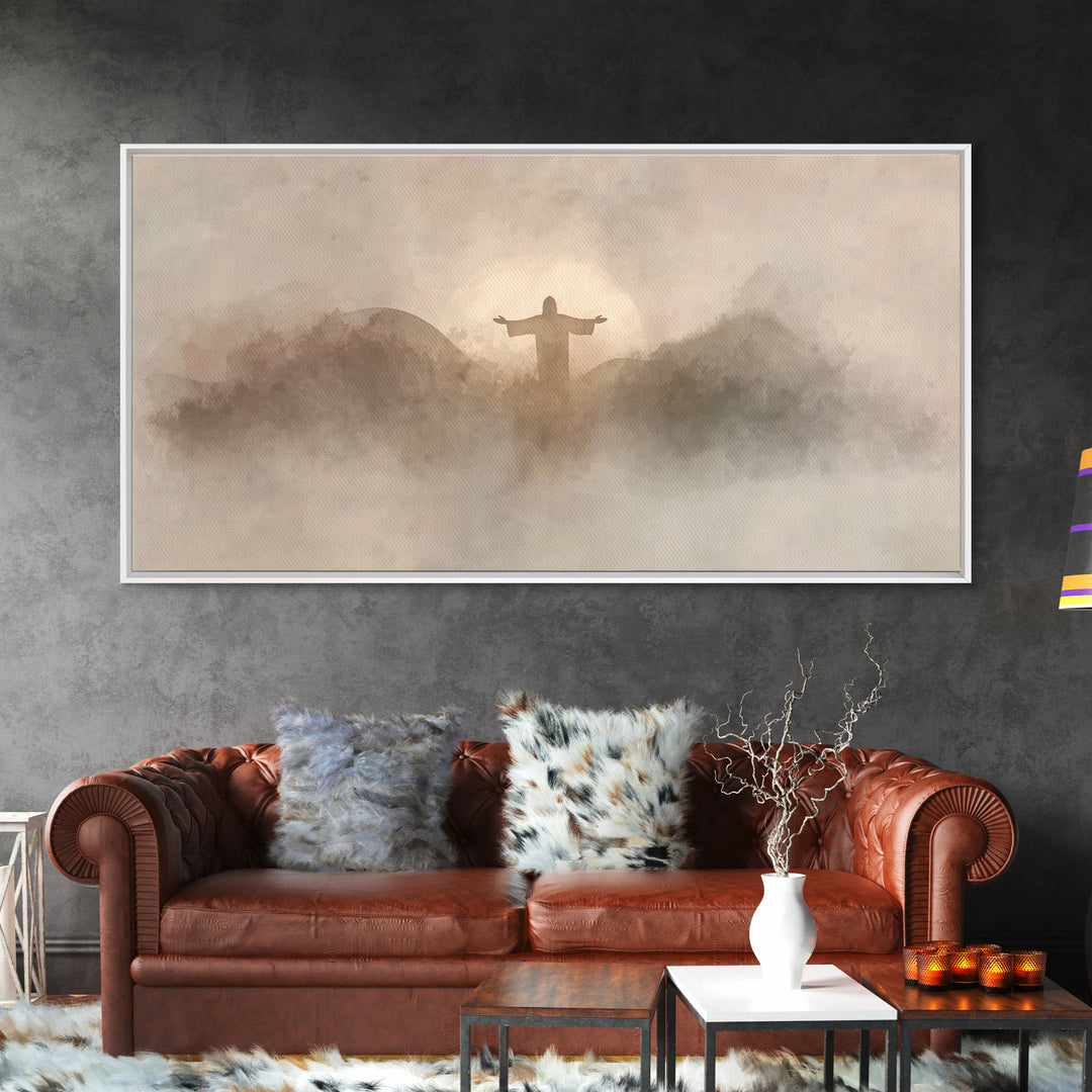 Rising In Grace - Framed Canvas Print - Christian Art Canvas - Jesus Painting - Christian Wall Art - Christian Art - Christian Gift Ideas