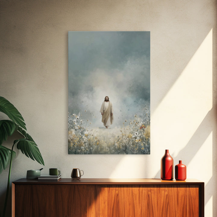 Heavenly Bloom – Framed Canvas Print – Christian Art Canvas – Jesus Painting – Subtle Christian Art – Christian Wall Art – Christian Gift I