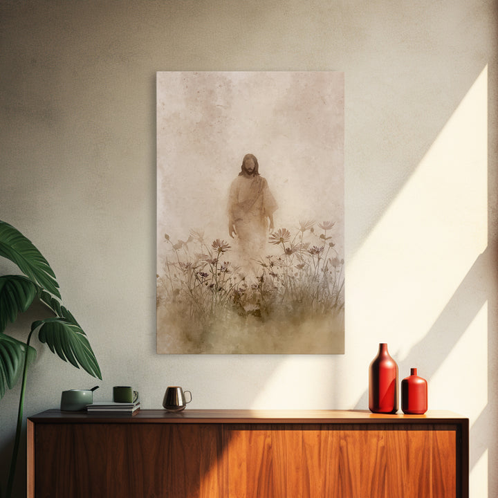 Wilderness Promise, Framed Canvas Print, Christian Wall Art, Jesus Canvas Art, Modern Christian Art, Christian Decor, Christian Art Print