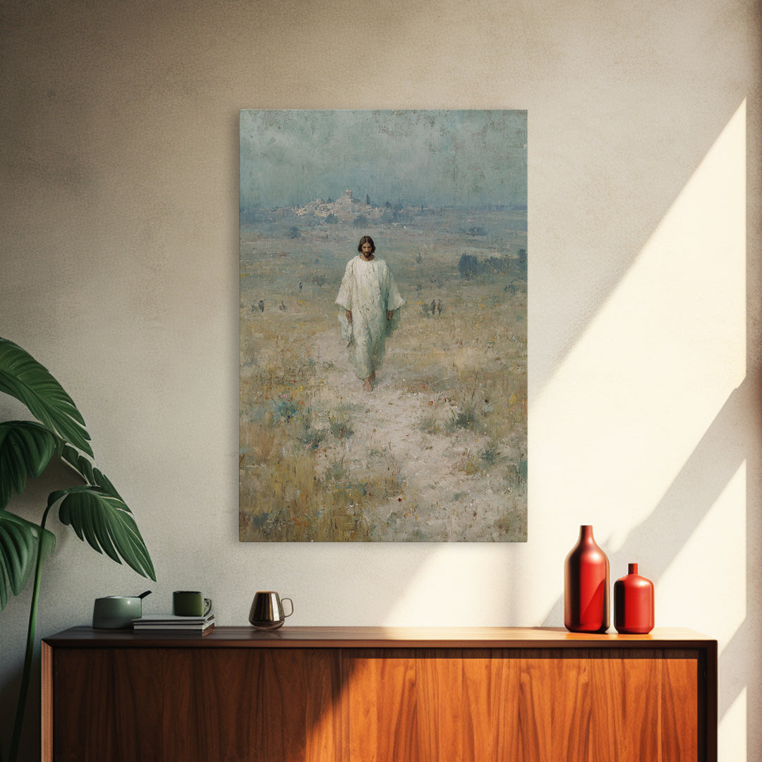 Desert Hope, Framed Canvas Print, Christian Art Canvas, Jesus Painting, Christian Wall Art, Modern Christian Art, Christian Gift, Christmas