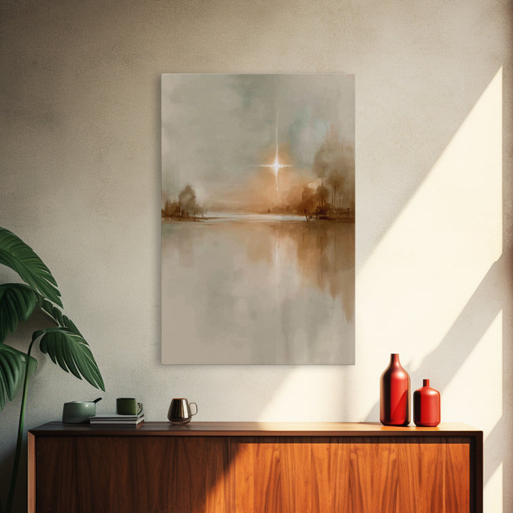 Guiding Dawn Star – Framed Canvas Print – Christian Wall Art – Christian Art Canvas – Christmas Art – Christian Christmas Art – Jesus Paint