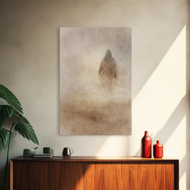 Desert Hush – Framed Canvas Print – Christian Wall Art – Christian Art Canvas – Jesus Painting – Minimalist Christian Art – Christian Gift