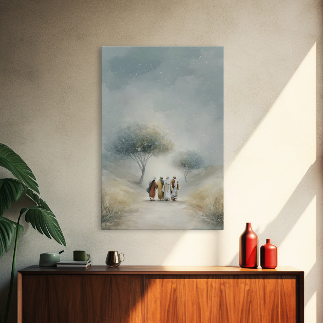Guided By Light | Framed Canvas Print | Christian Wall Art | Christian Art Canvas | Christian Painting | Christian Gift | Modern Christian