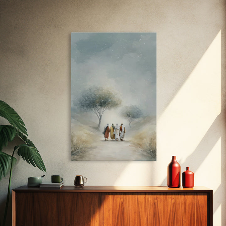Guided By Light | Framed Canvas Print | Christian Wall Art | Christian Art Canvas | Christian Painting | Christian Gift | Modern Christian