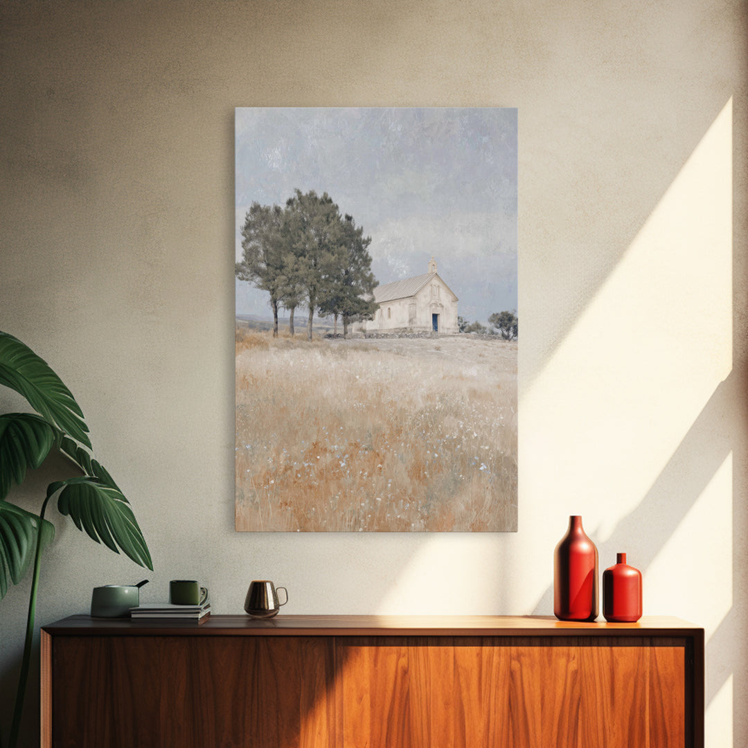 Hillside Sanctuary – Framed Canvas Print – Christian Wall Art – Christian Art Canvas – Subtle Christian Art – Christian Art Print