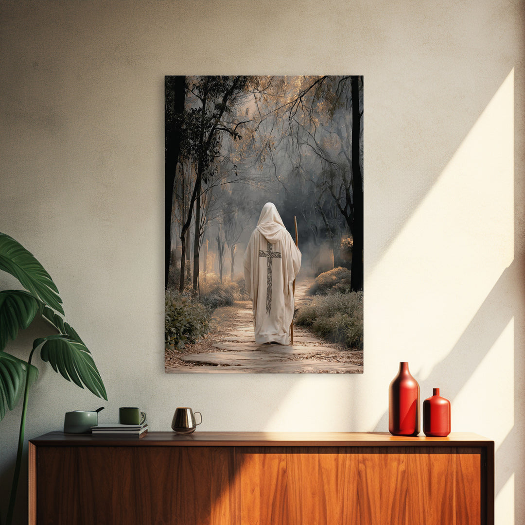 Shepherd’s Walk – Framed Canvas Print – Christian Wall Art – Christian Art Canvas – Christian Painting – Christian Decor