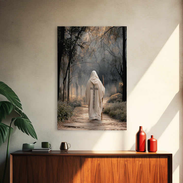 Shepherd’s Walk – Framed Canvas Print – Christian Wall Art – Christian Art Canvas – Christian Painting – Christian Decor