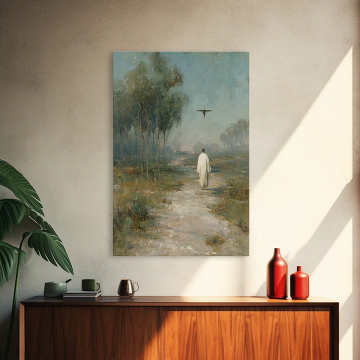 Crossroad Calling – Framed Canvas Print – Christian Art Canvas – Christian Wall Art – Christian Painting – Unique Christian Art