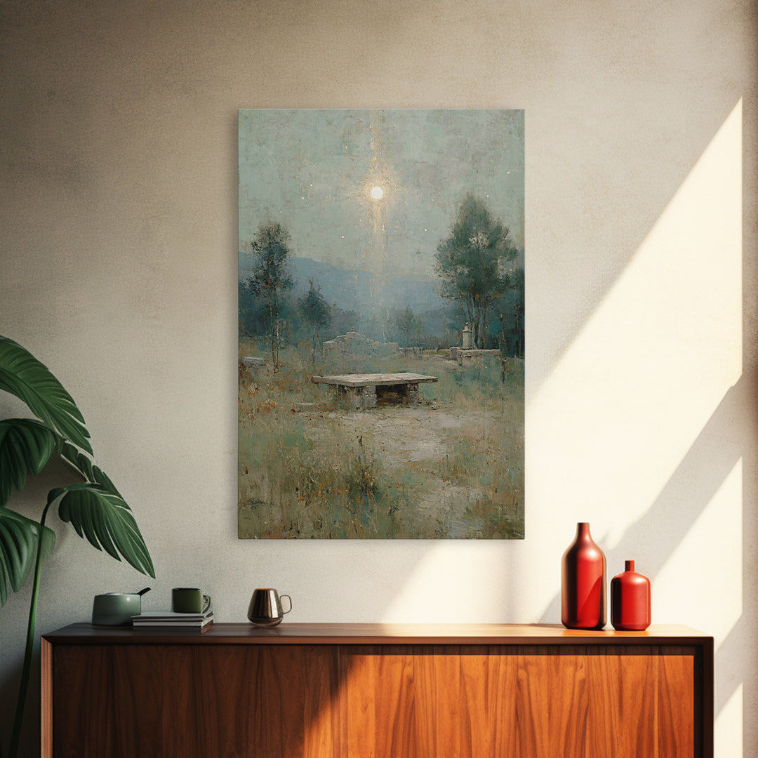 Dawn Of Salvation – Framed Canvas Print – Christian Art Canvas – Christian Wall Art – Vintage Christian Art – Christmas Art