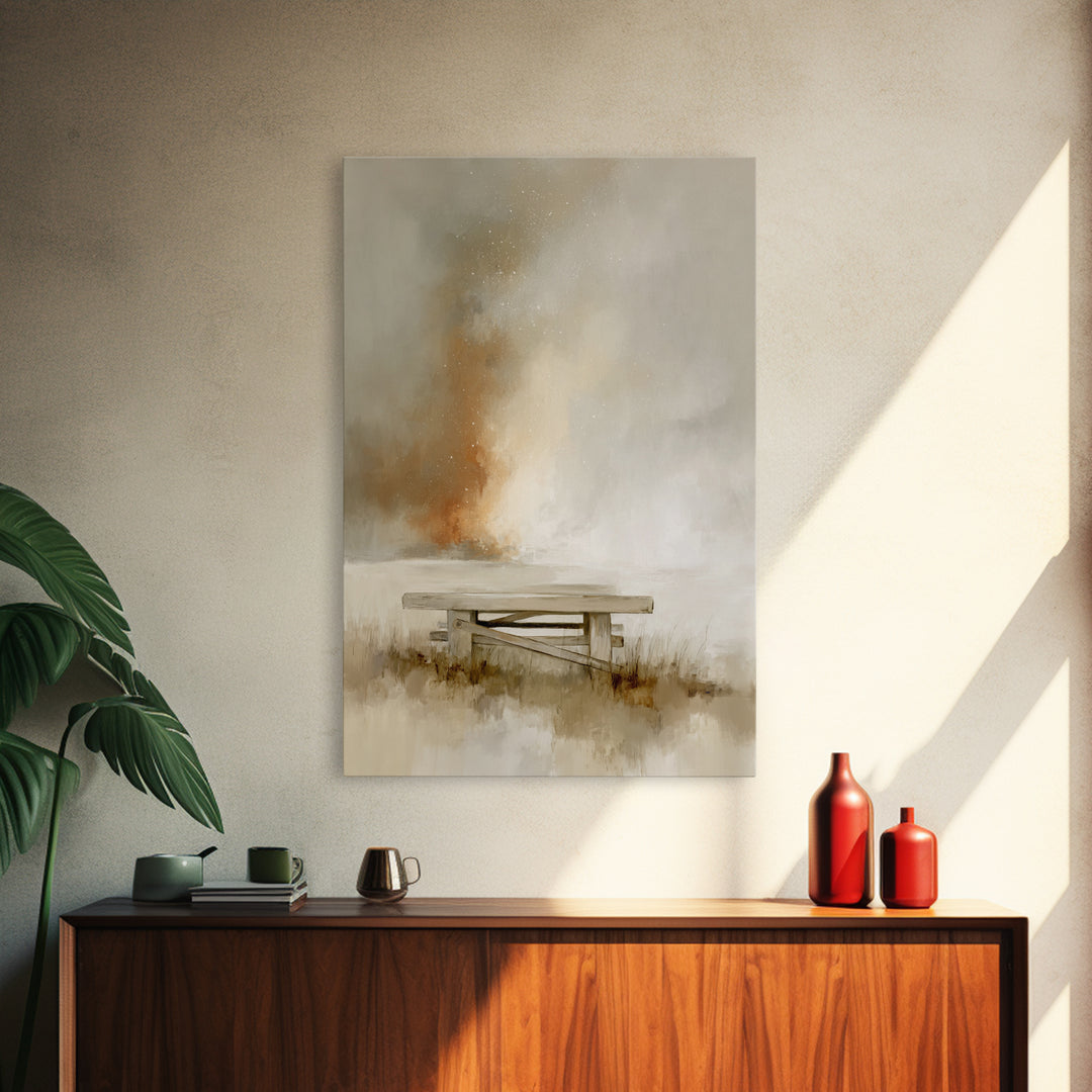 Heavenly Ember Glow – Framed Canvas Print – Christian Art Canvas – Christian Wall Art – Christian Painting – Christmas Art