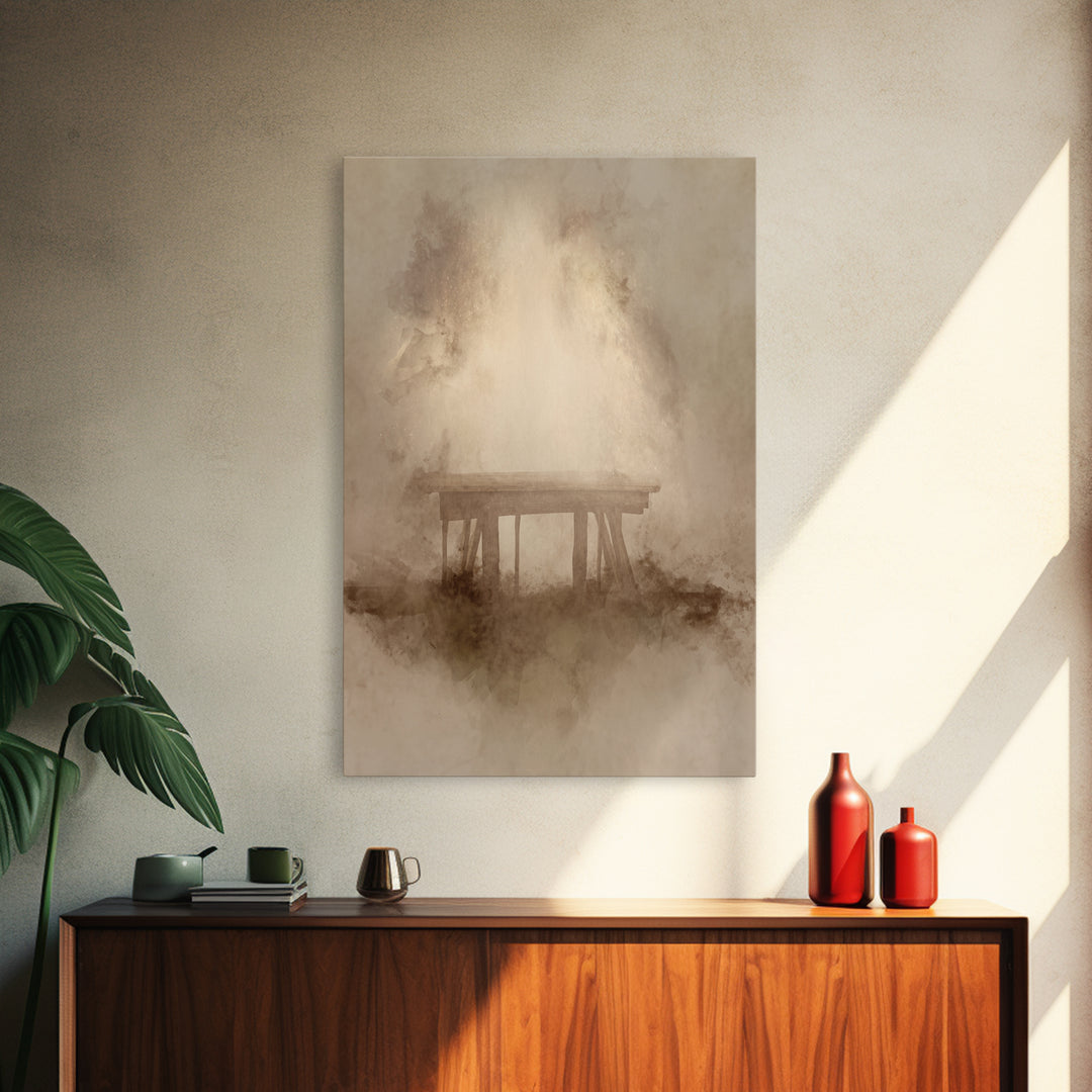 Silent Birth Place – Framed Canvas Print – Christian Wall Art – Christian Art Canvas – Minimalist Christian Art – Christmas Art