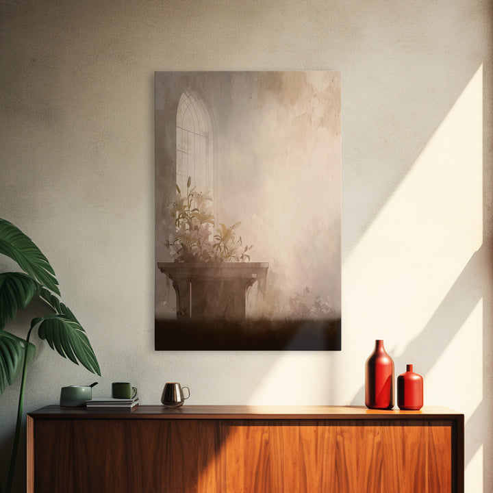 Quiet Chapel Grace – Framed Canvas Print – Christian Art Canvas – Christian Wall Art – Vintage Christian Art – Christian Painting – Christi