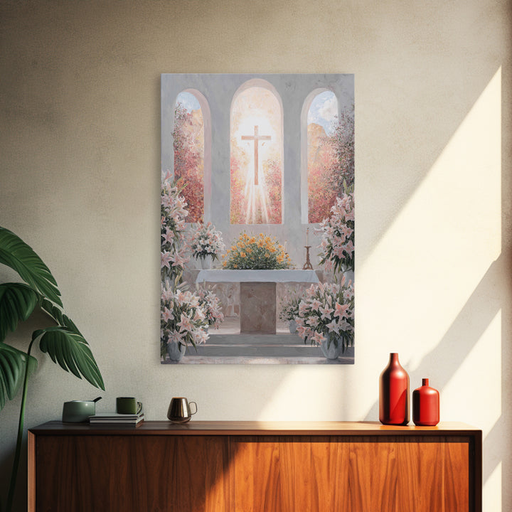 Stillness Of Light – Framed Canvas Print – Christian Wall Art – Christian Art Canvas – Subtle Christian Art – Christian Christmas Art – Chr