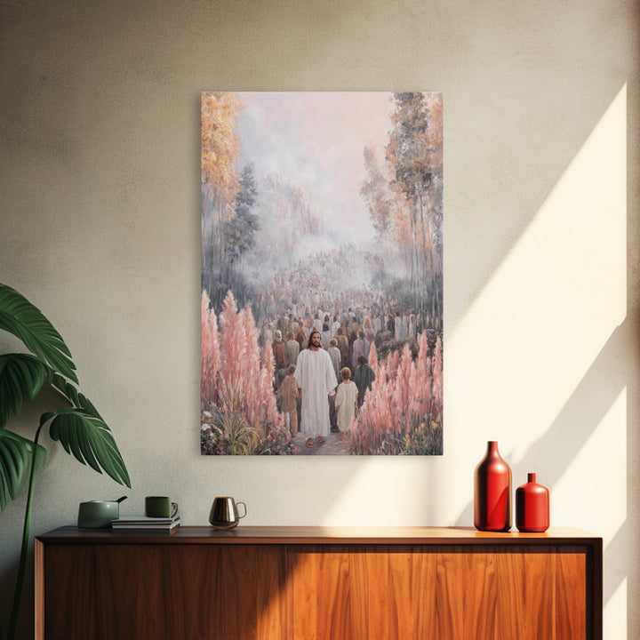 Path Of Light – Framed Canvas Print – Christian Wall Art – Jesus Painting – Christian Art Canvas – Christian Christmas Art – Christian Deco