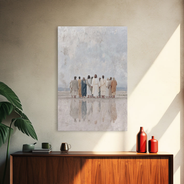 Morning Discipleship | Framed Canvas Print | Christian Art Canvas | Jesus Painting | Christian Wall Art | Christian Gift Ideas | Christian