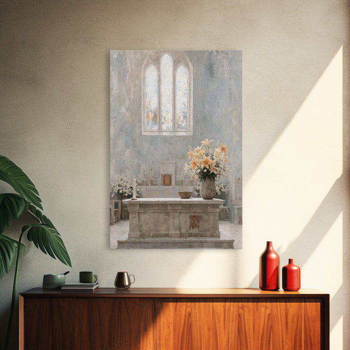 Holy Garden Peace – Framed Canvas Print – Christian Wall Art – Christian Art Canvas – Christian Decor – Christian Christmas Art – Christmas
