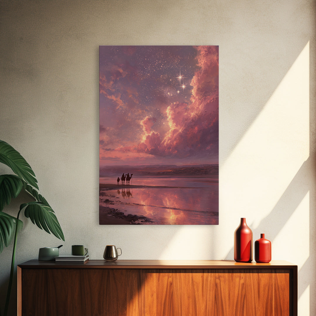 Star of Dawn | Framed Canvas Print | Christian Christmas Art | Christian Art Canvas | Christmas Wall Art | Christian Gift Ideas | Moody Chr