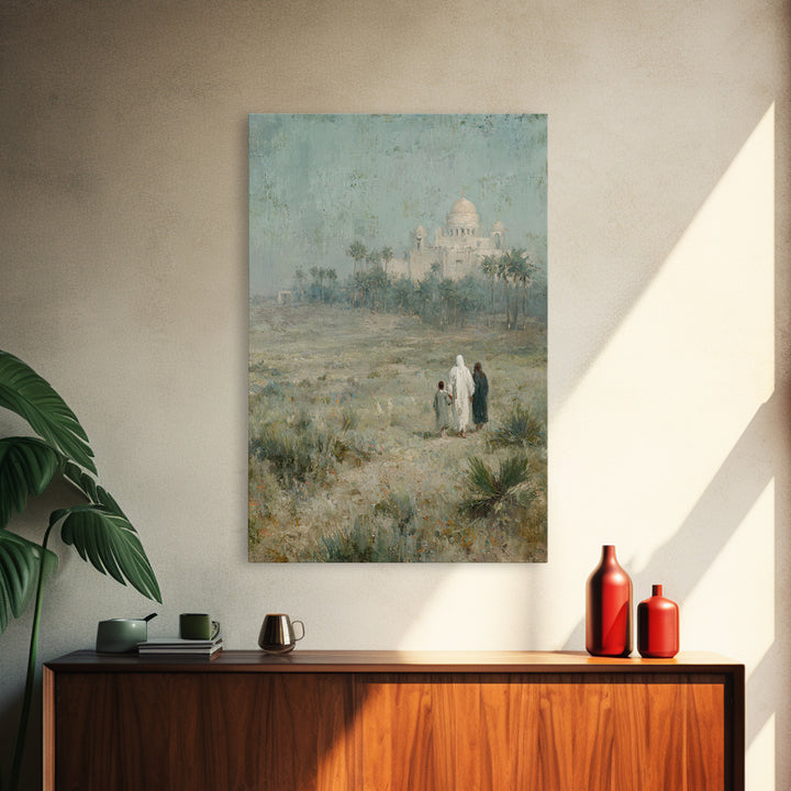 Desert Star Journey – Framed Canvas Print – Christian Wall Art – Christian Art Canvas – Christian Christmas Art – Christmas Art – Jesus Pai