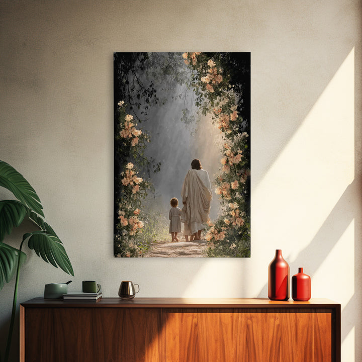 Path Of Hope – Framed Canvas Print – Christian Art – Jesus Painting – Christian Art Canvas – Christian Wall Art – Large Christian Painting