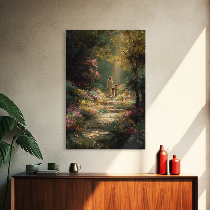 Radiant Promise - Framed Canvas Print - Christian Art Canvas - Jesus Painting - Christian Wall Art - Christmas Art - Christian Gift Ideas