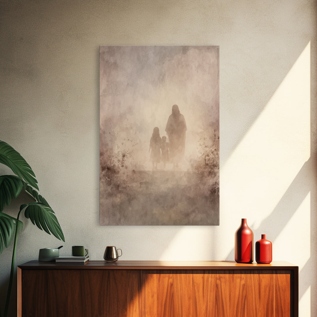 Blessed Companions , Framed Canvas Print, Christian Wall Art, Christian Art Canvas, Jesus Painting, Christian Art, Modern Christian Art