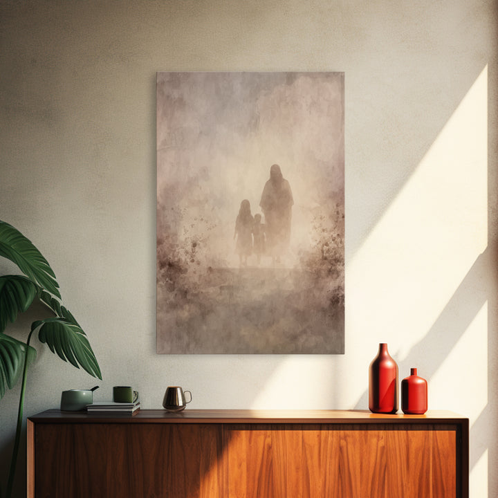Blessed Companions , Framed Canvas Print, Christian Wall Art, Christian Art Canvas, Jesus Painting, Christian Art, Modern Christian Art