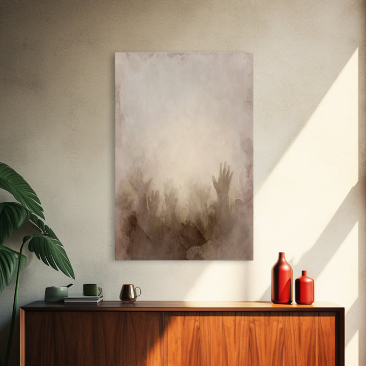Rise In Worship | Framed Canvas Print | Christian Wall Art | Christian Art Canvas | Christian Art Gift | Abstract Christian Art | Modern Ch