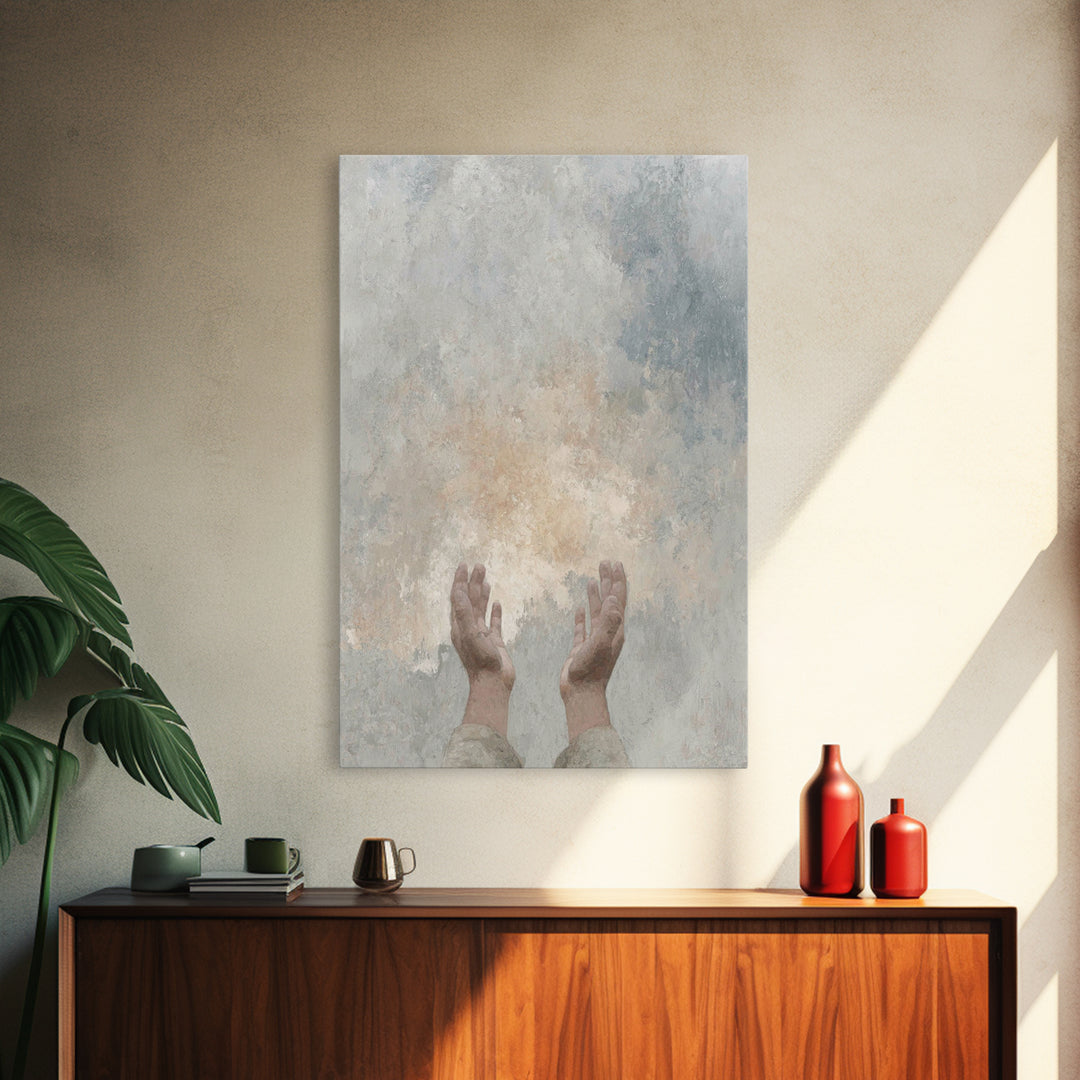 Hands Of Prayer – Framed Canvas Print – Christian Art Canvas – Christian Wall Art – Subtle Christian Art – Christian Gift – Christian Art P