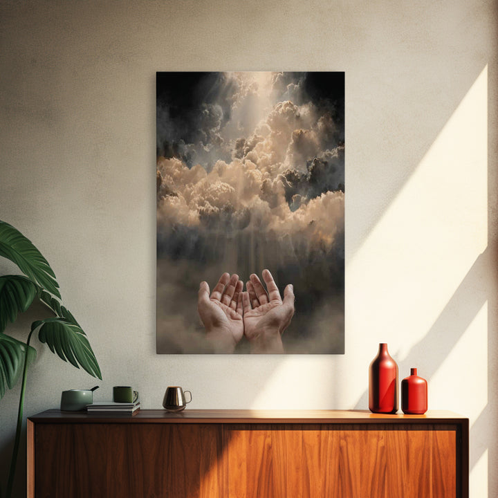 Glory Unveiled | Framed Canvas Print | Christian Wall Art | Christian Art Canvas | Moody Christian Art | Christian Gift Ideas | Modern Chri