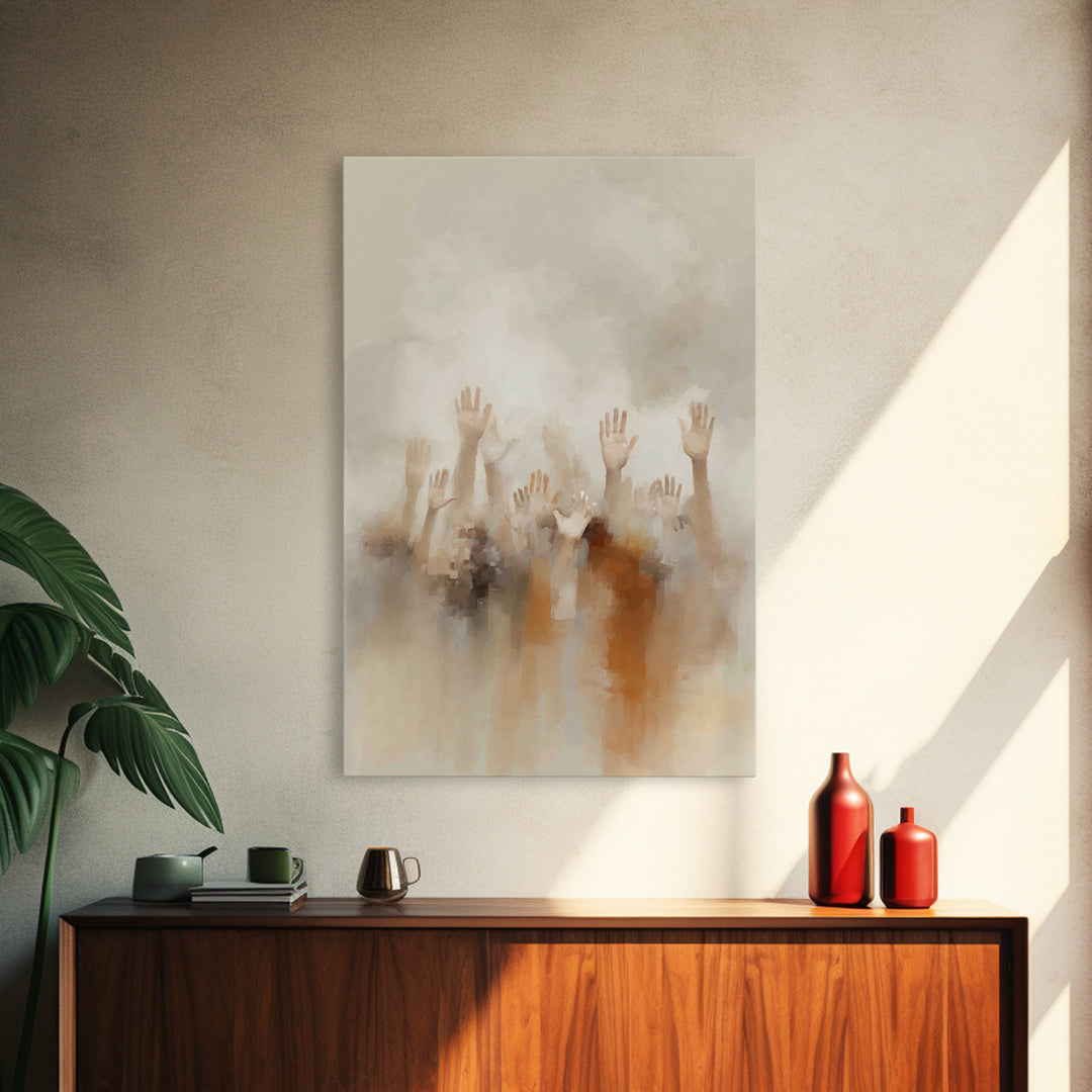 Clouds Of Praise – Framed Canvas Print – Christian Wall Art – Christian Art Canvas – Christian Gift – Modern Christian Art – Large Christia