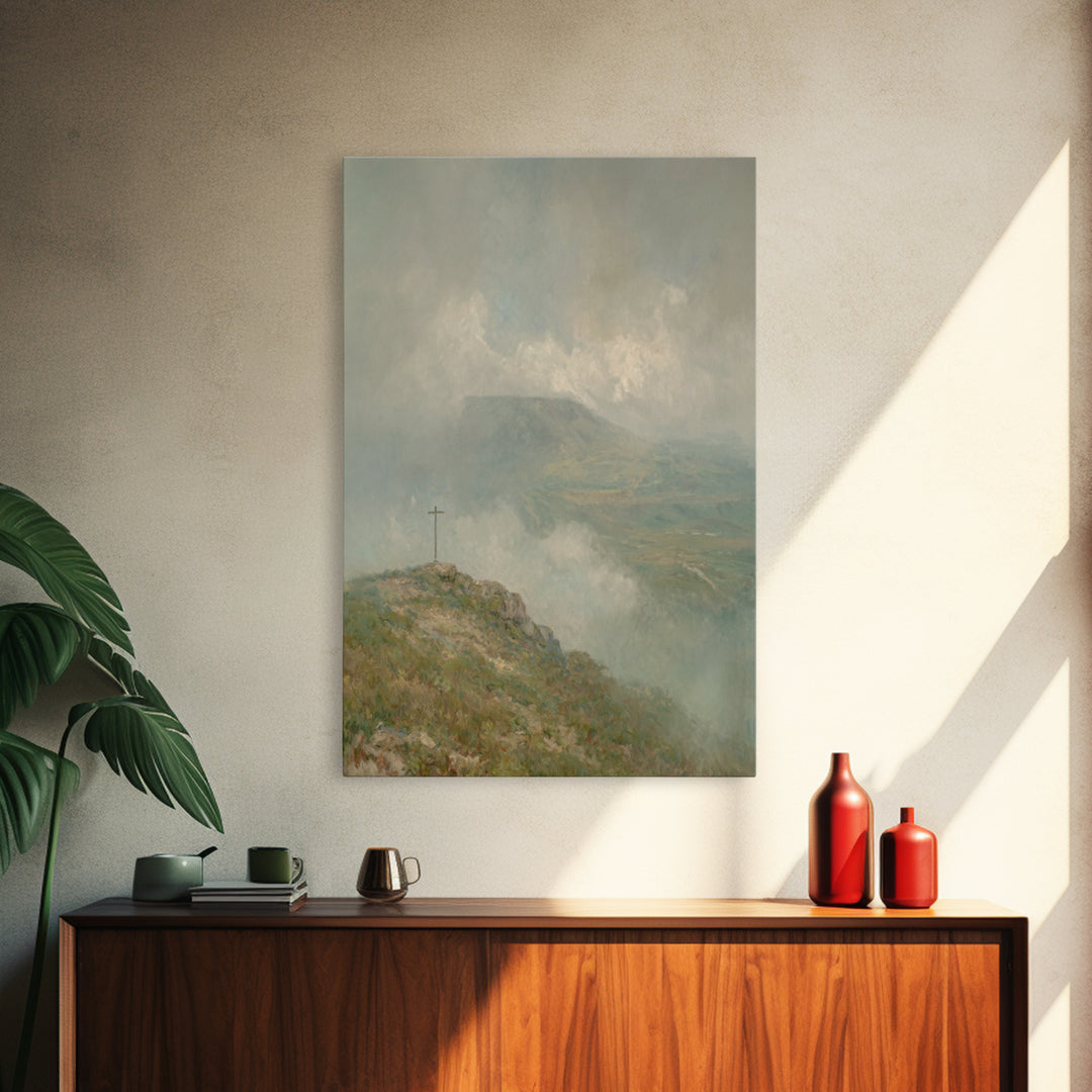 Summit Of Grace – Framed Canvas Print – Christian Wall Art – Christian Art Canvas – Jesus Painting – Christian Christmas Art – Christian De