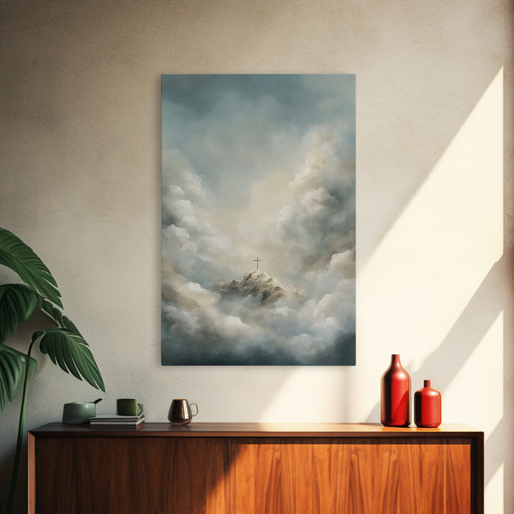 Sacred Silence – Framed Canvas Print – Christian Wall Art – Minimalist Christian Art – Subtle Christian Art – Christian Art Prints – Christ