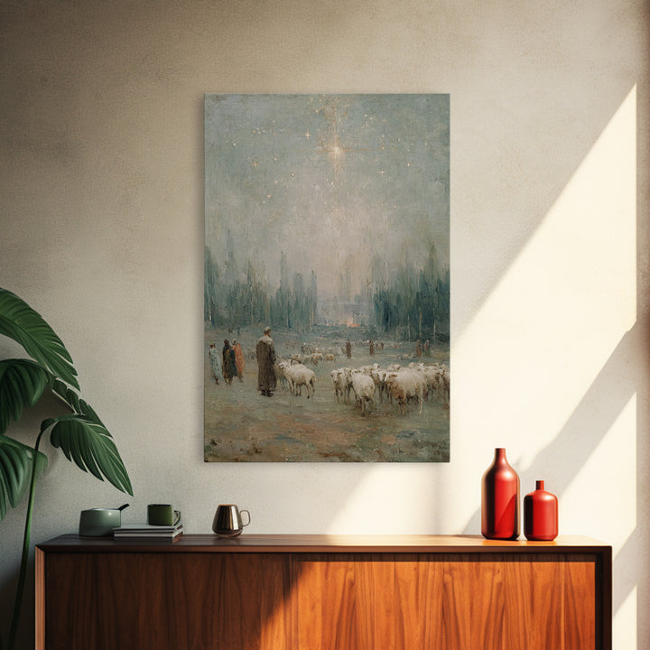 Valley Of Stillness – Framed Canvas Print – Christian Wall Art – Abstract Christian Art – Christian Art Print – Framed Christian Art – Chri