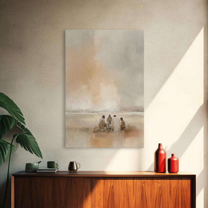 Circle Of Peace – Framed Canvas Print – Christian Art Canvas – Christian Wall Art – Minimalist Christian Art – Christian Painting – Christi