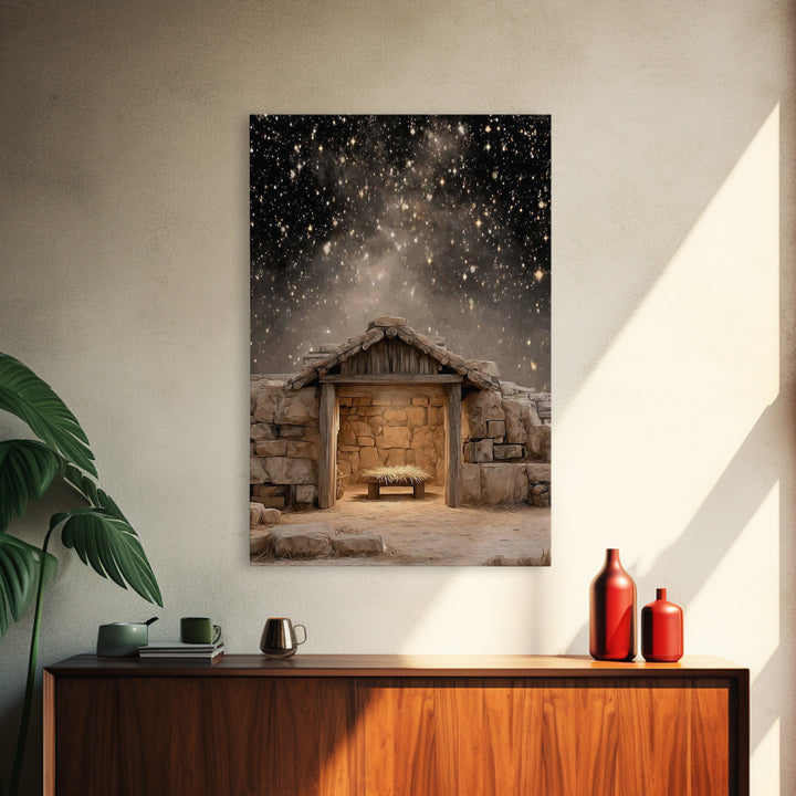 Infant Hope Radiance – Framed Canvas Print – Christian Art Canvas – Christian Wall Art – Jesus Art – Christian Decor – Christmas Art