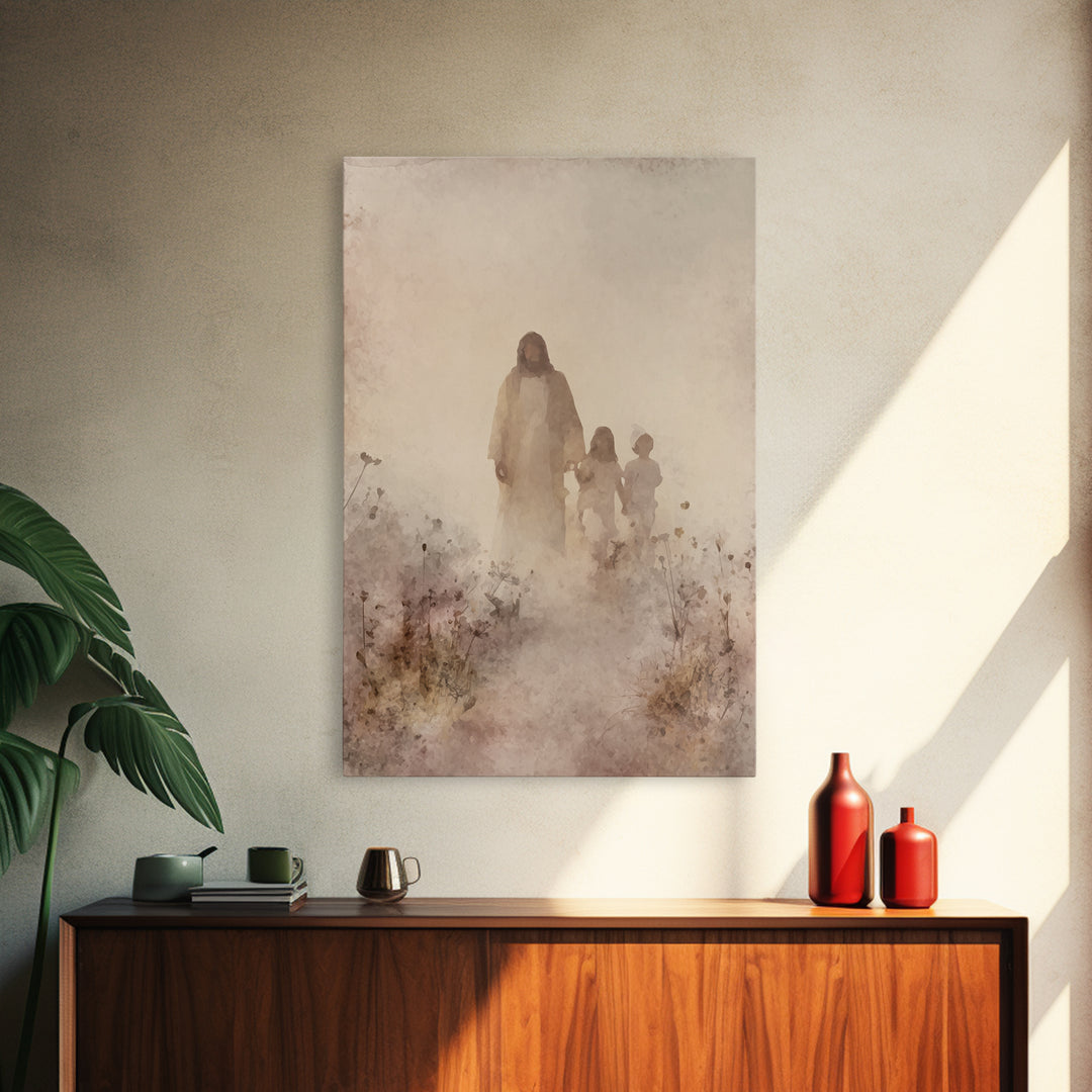 Fields Of Mercy – Framed Canvas Print – Christian Art – Christian Art Canvas – Jesus Painting – Christian Wall Art – Christian Decor