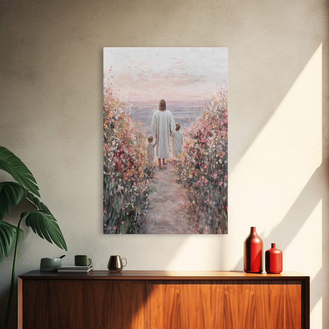 Blossoms Of Hope – Framed Canvas Print – Christian Decor – Christian Wall Art – Christian Art Canvas – Jesus Painting – Christian Art