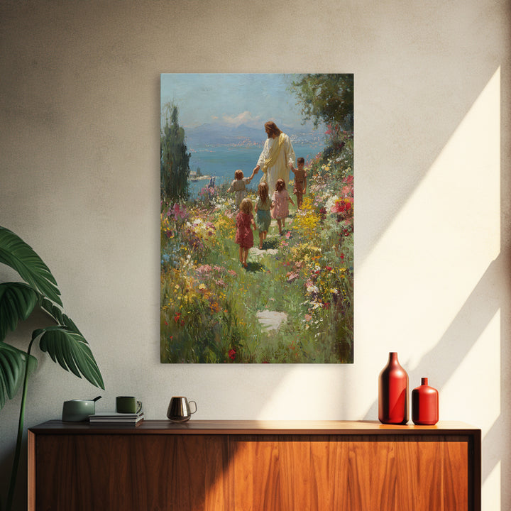 Summer Of Grace – Framed Canvas Print – Christian Art Canvas – Christian Art – Christian Wall Art – Jesus Painting – Christian Decor
