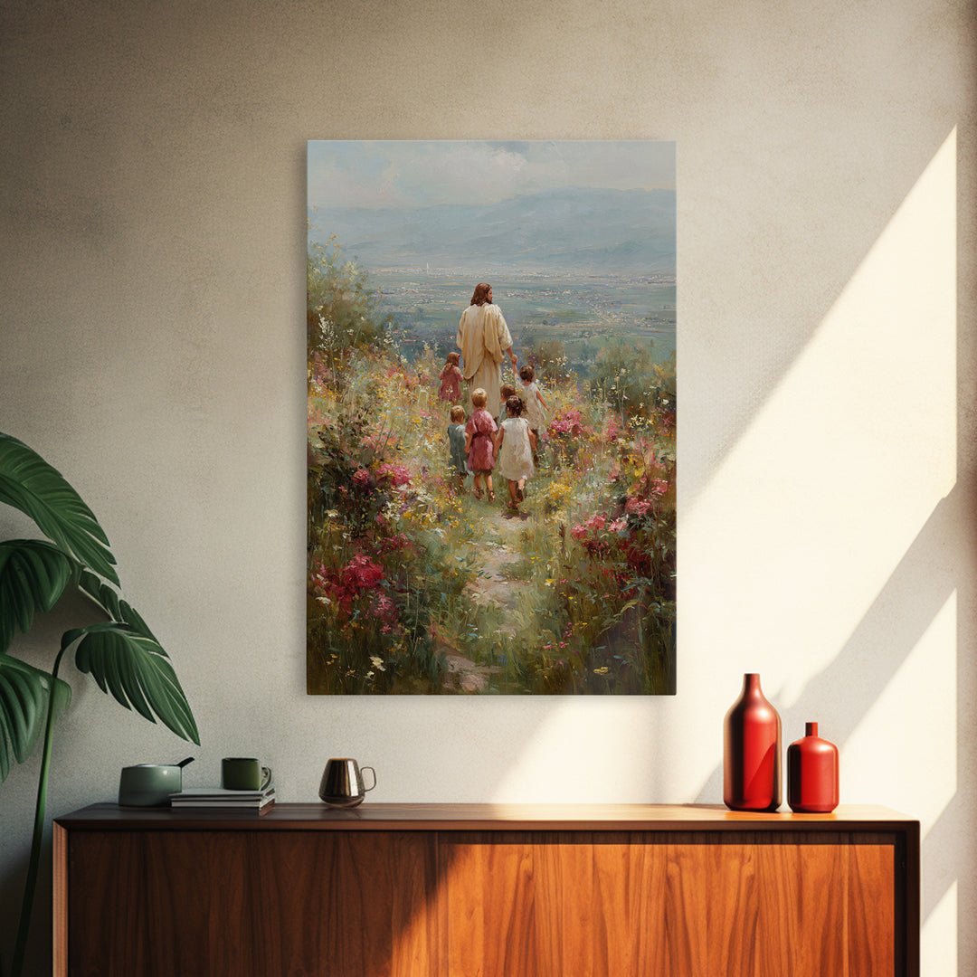 Morning In Faith – Framed Canvas Print – Jesus Painting – Christian Art Canvas – Christian Wall Art – Christian Decor – Christian Art