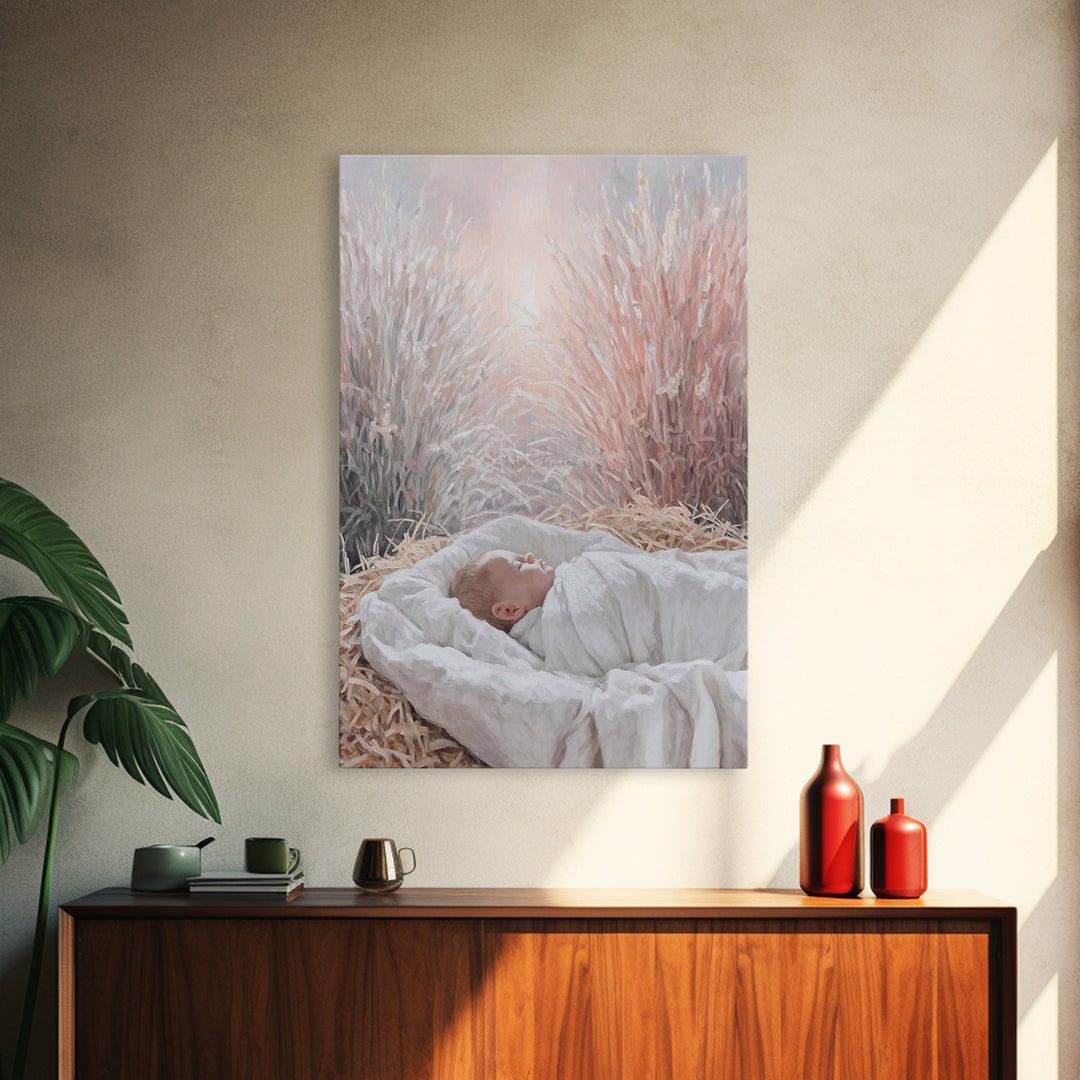 Dawn Of Bethlehem, Framed Canvas Print, Christian Christmas Art, Christian Wall Art, Christmas Canvas Wall Art, Jesus Painting, Christian A