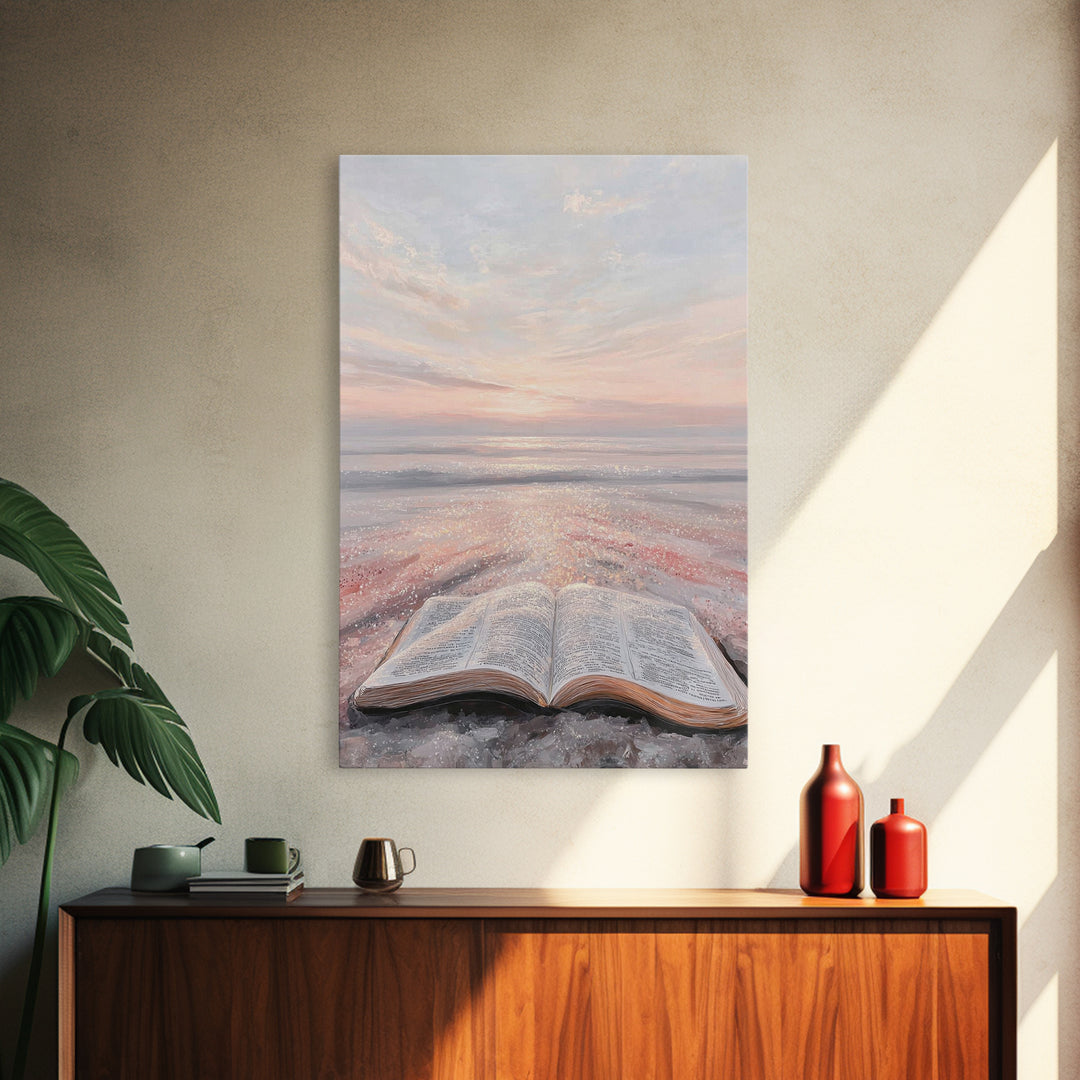 Sunrise Scripture – Framed Canvas Print – Christian Wall Art – Christian Art Canvas – Christian Art Print – Modern Christian Art – Christia