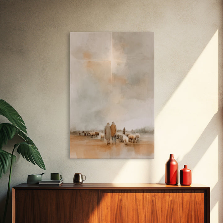 Star Of Hope | Framed Canvas Print | Christian Art Canvas | Christmas Wall Art | Modern Christian Art | Christian Christmas Art