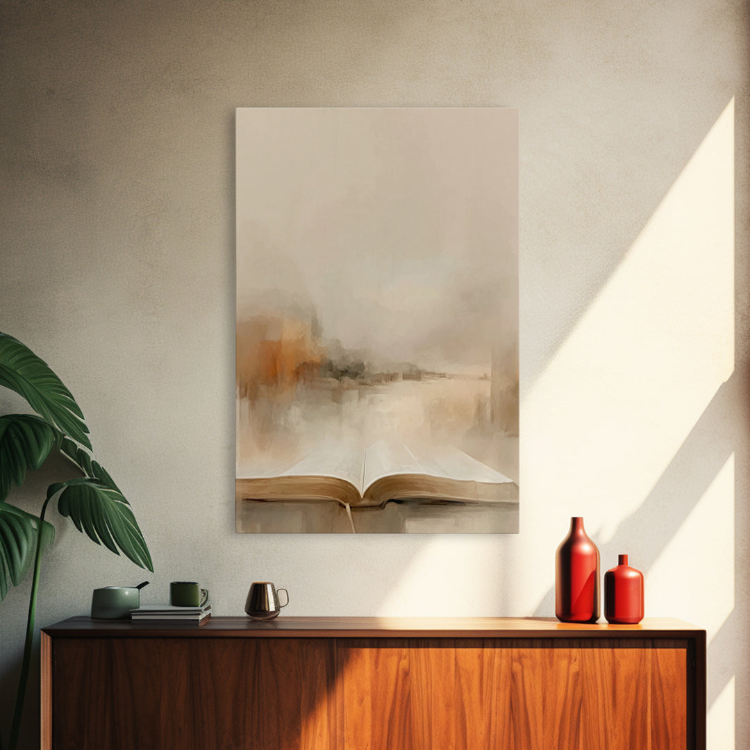 Bible Of Peace – Framed Canvas Print – Christian Wall Art – Christian Art Canvas – Christian Art Painting – Minimalist Christian Art – Chri