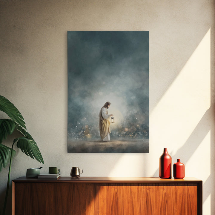 Light Of Mercy – Framed Canvas Print – Christian Wall Art – Jesus Painting – Christian Art Canvas – Modern Christian Art – Christian Christ