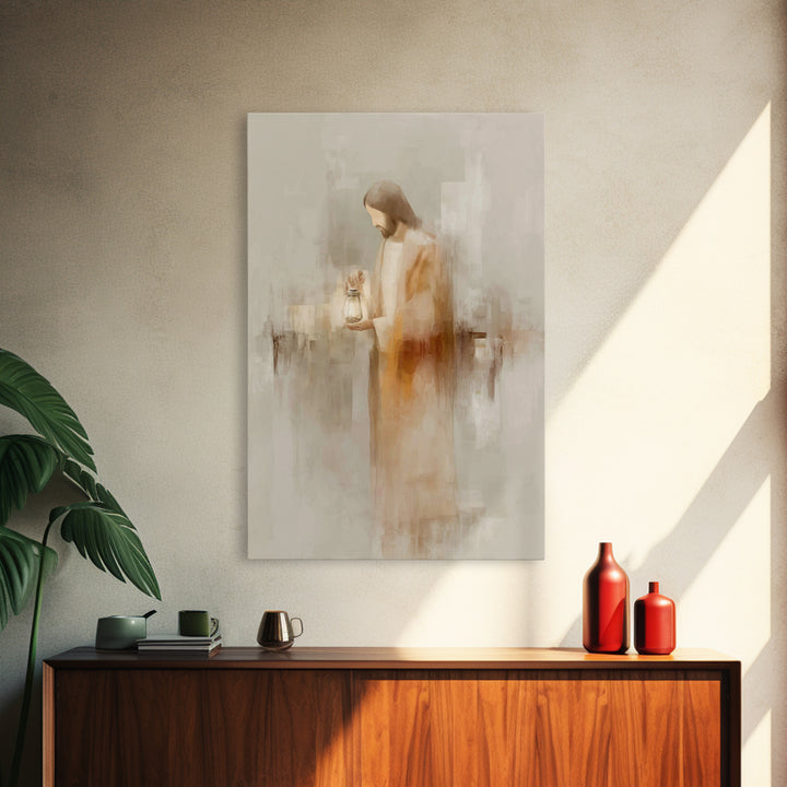 Radiant Mercy – Framed Canvas Print – Christian Wall Art – Jesus Painting – Christian Art Canvas – Modern Christian Art – Christian Christm