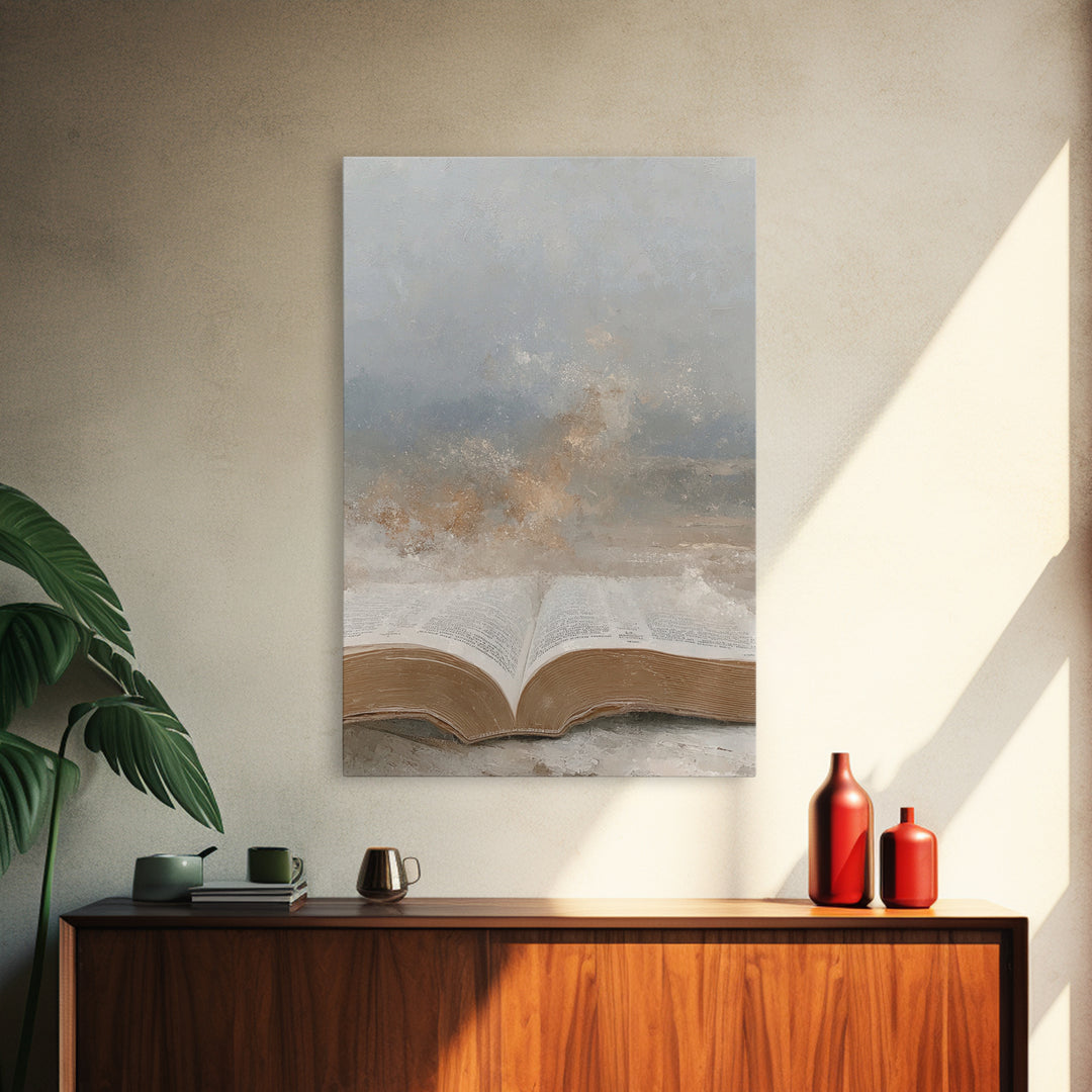 Light Of Scripture – Framed Canvas Print – Christian Wall Art – Christian Art Canvas – Jesus Painting – Christian Decor – Christmas Art